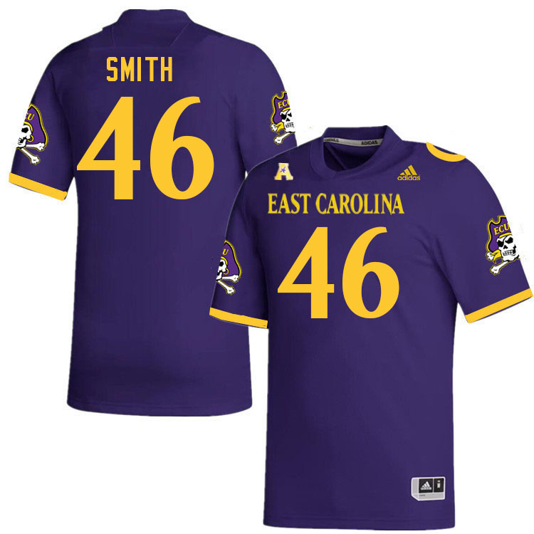 Men #46 Carson Smith ECU Pirates 2023 College Football Jerseys Stitched-Purple - Click Image to Close